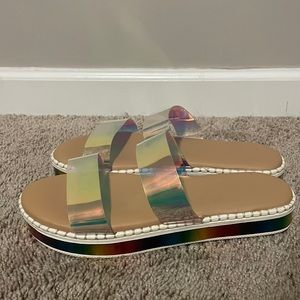 Worthy-02 iridescent sandals